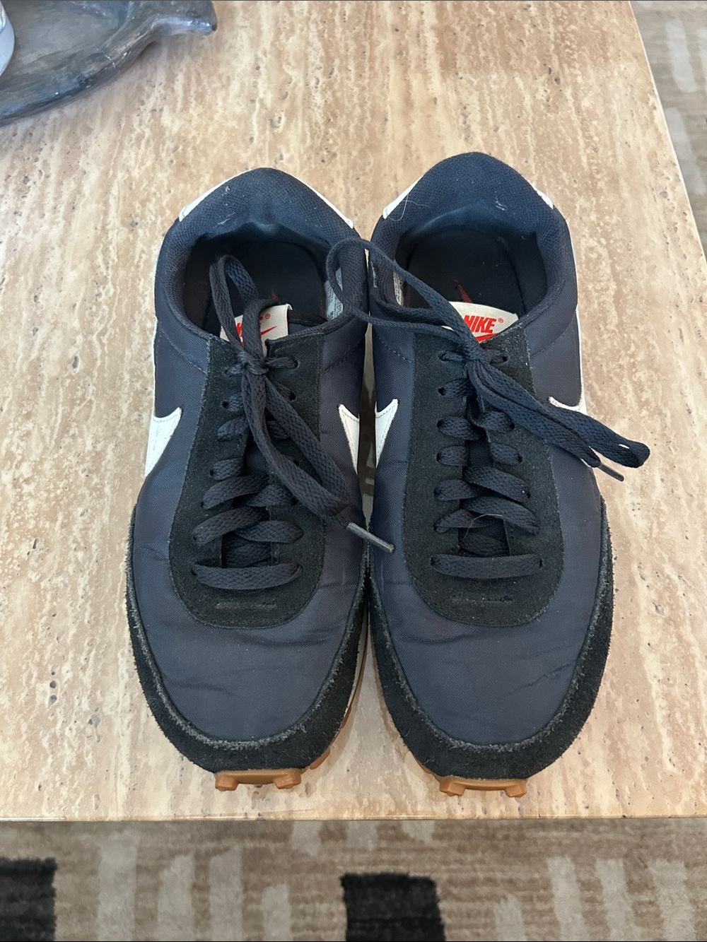Nike Navy White Retro Running Shoes